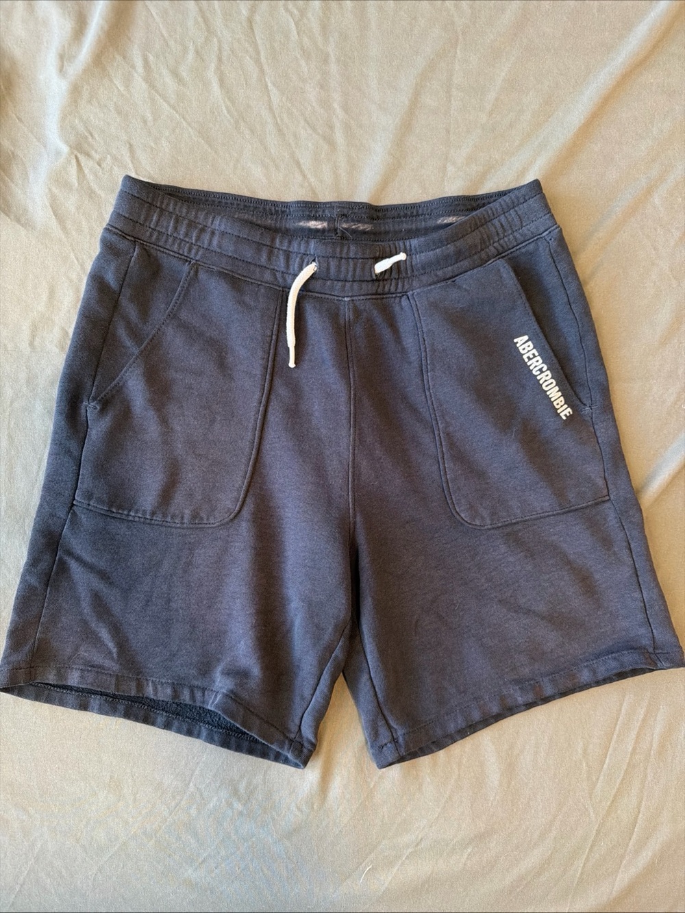 abercrombie kids Navy Knit Drawstring Shorts
